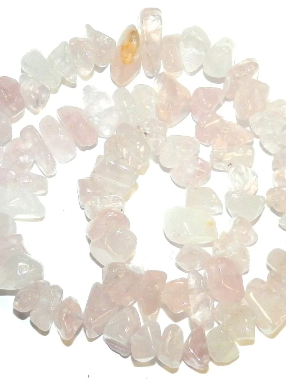 Rose Quartz 7mm - 13mm Nugget Chip Natural Gemstone Beads 15